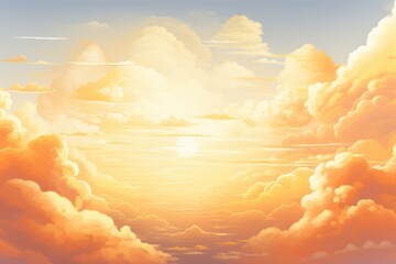 beautiful sunset sky with clouds in the sunshine background