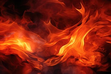 Fototapeta premium Full frame hot fire flame texture and background