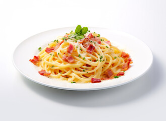 カルボナーラのリアルイラスト