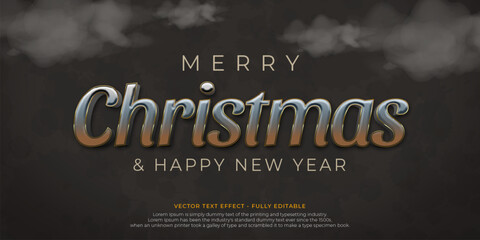 Fototapeta na wymiar Luxury background christmas vector text effect