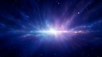 Obraz premium Glowing purple Nebula in space, abstract background