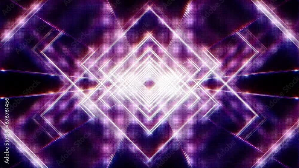 Poster endless flight through vj loop mesh blue purple neon lights grid net cyber digital wire frame tunnel