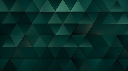 Dynamic Pattern of dark green Triangles. Futuristic Wallpaper