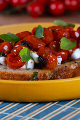 snack with a slice of natural fermentation bread