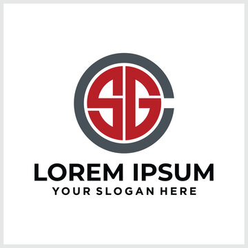 Letter SGC logo design vector,Logo Letter Combinations S, G and C. 3 Letter Logo Combination