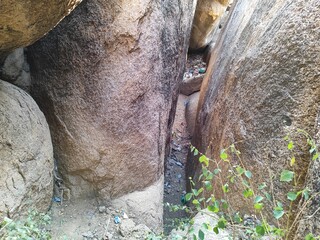 view between two mountains