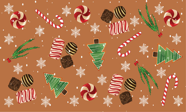 Vector of Seamless and new year seamless pattern.