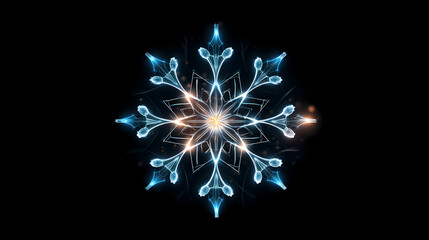 Snow Snowflake Winter Plexus Neon Black Background Digital Desktop Wallpaper HD 4k Network Light Glowing Laser Motion Bright Abstract	