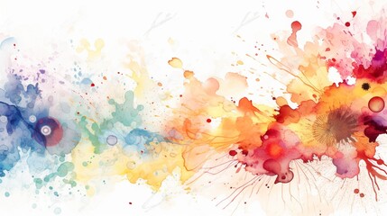 abstract watercolor background with splashes   generated by AI
