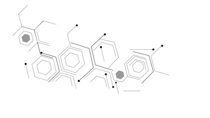 Abstract grey, white hexagon, network or electric image, geometric texture background, scientific technology.