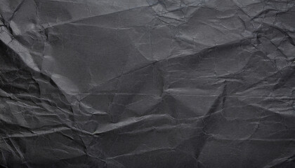 black crumpled paper texture blank dark background with creases generative ai - obrazy, fototapety, plakaty