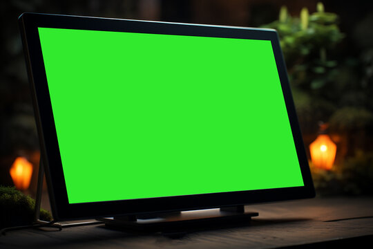 Tablet green monitor.