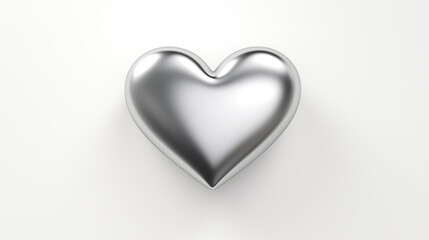 Fototapeta premium Simple Metal Heart Silhouette