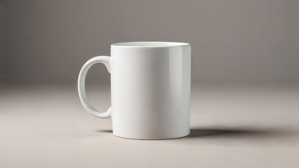 white mug on the table , mockup design