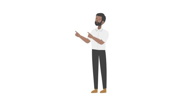 Man with Presenting Gesture