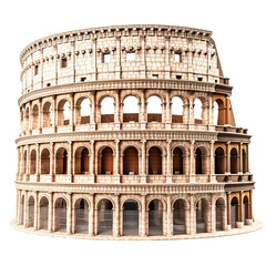 Roman Colosseum, transparent background, isolated image, generative AI
 - obrazy, fototapety, plakaty