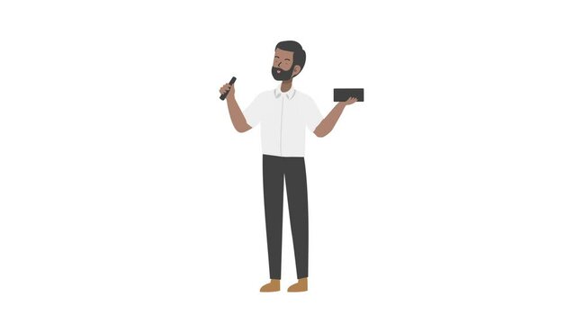 Businessman Presenting Something