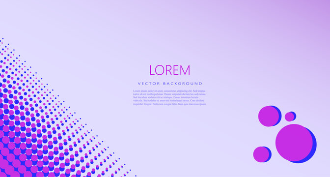 Geometric, dotted diagonal abstract background. Overlay of a lilac gradient on a light field with space for copy text.