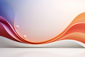 Elegant and modern 3D fluid wave abstract background, luxury style, futuristic shapes 3d banner