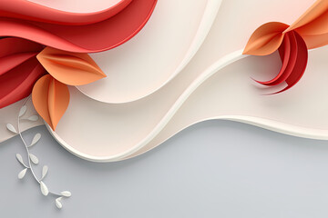 Elegant and modern 3D fluid wave abstract background, luxury style, futuristic shapes 3d banner