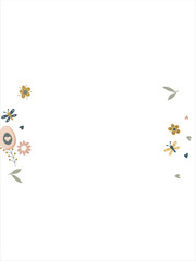 Happy Easter Banner. Pattern of eggs, flowers and twigs. For card, banner, poster, flyer, and web. Spring Festival. Vector illustration