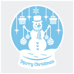 Christmas Snow Globe SVG Bundle New Year SVG Santa Snow Winter SVG Designs