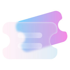 Voucher Glassmorphism UI Icon Sign and Symbol Design Illustrator Png Svg	