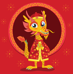 happy chinese new year 2024, year of the dragon, 
happy new year illustration for posters, cards, calendars, signs, 
banners, websites, public relations and other designs