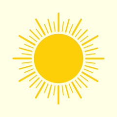 Sun Icon, Symbol, Logo Vector