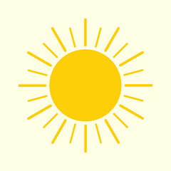 Sun Icon, Symbol, Logo Vector