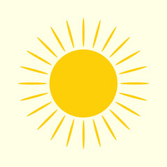 Sun Icon, Symbol, Logo Vector