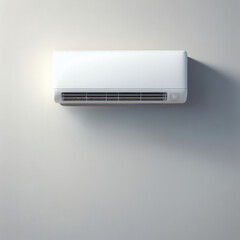 Air conditioner on the wall, electronic appliance for controlling temperature and climate in room 
