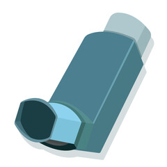 inhaler isolated on white background vector illustration - obrazy, fototapety, plakaty