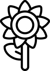 Vector Icon Sunflower, Flower, Plant, Bloom, Floral, Nature
