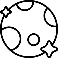 Vector Icon Full Moon, Moon, Night, Weather, Nature, Meteorology © iconiyo