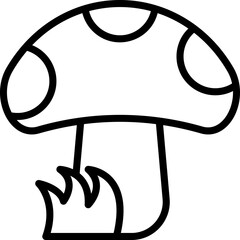 Vector Icon Mushroom, Muscaria, Fungi, Nature, Food, Organic
