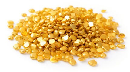 gold stones isolated on a white background