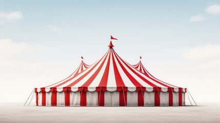 circus tent on a white background - obrazy, fototapety, plakaty