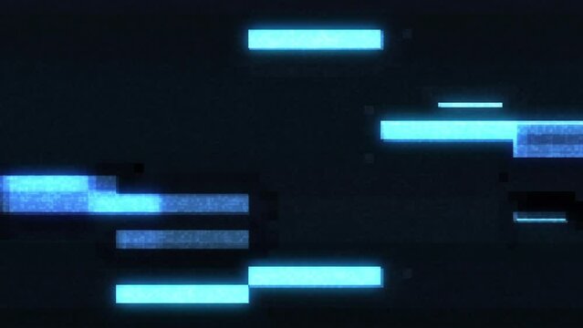 Glitch effect with holomatrix. Digital pixel hologram noise glitch effect on black background. Glitch Error Video Damage.