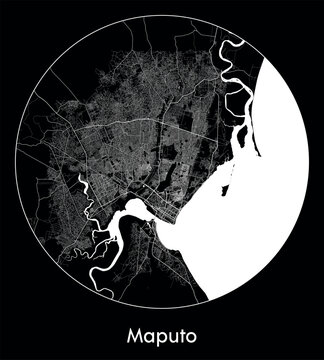 City Map Maputo Mozambique Africa vector illustration
