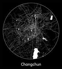 City Map Changchun China Asia vector illustration