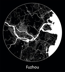 City Map Fuzhou China Asia vector illustration