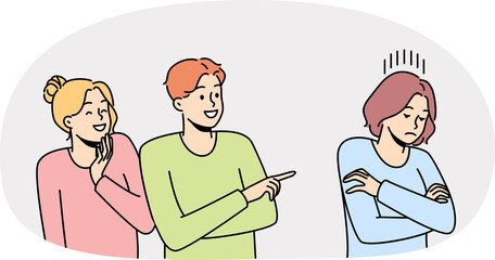 Unfriendly people bullying female student