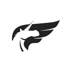 Unicorn logo template Isolated. Brand Identity. Icon Abstract Vector graphic