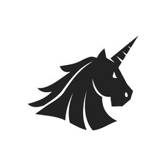 Unicorn logo template Isolated. Brand Identity. Icon Abstract Vector graphic