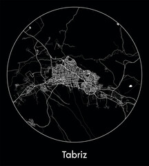 City Map Tabriz Iran Asia vector illustration