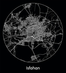 City Map Isfahan Iran Asia vector illustration