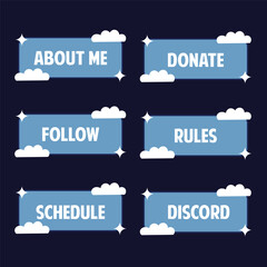 Set of twitch panel overlay pack