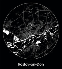 City Map Rostov-on-Don Russia Europe vector illustration