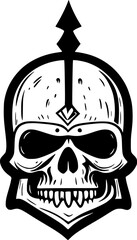 skull of knight cartoon